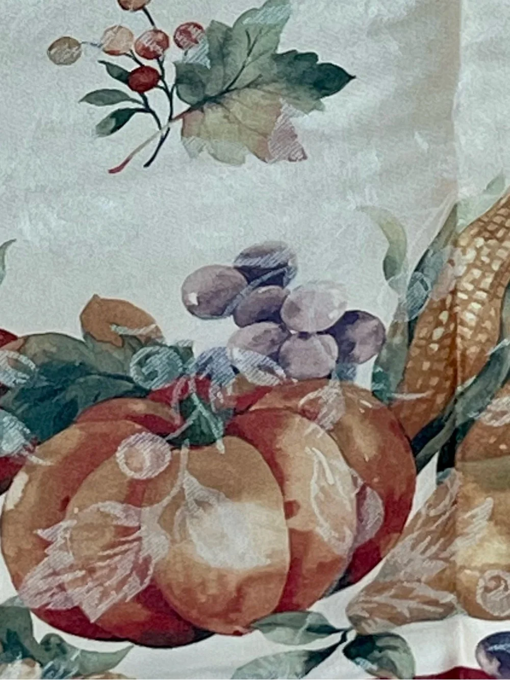 Benson Mills Jubilee Fall Thanksgiving Pumpkin Jacquard Fabric Tablecloth 60x84
